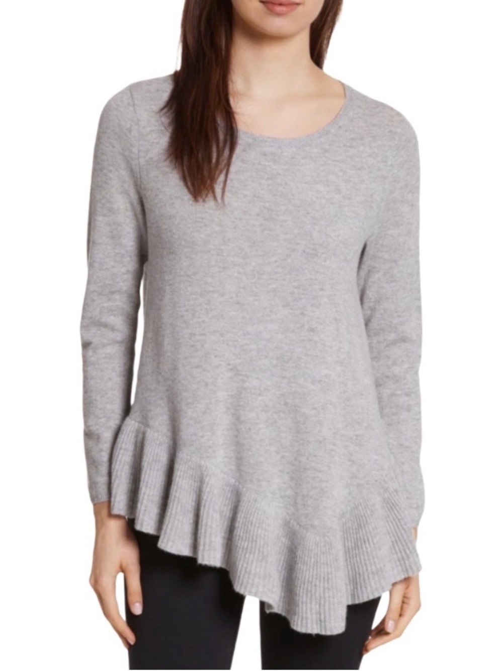 Joie Gray Cashmere Blend Tambrel Sweater Tunic M